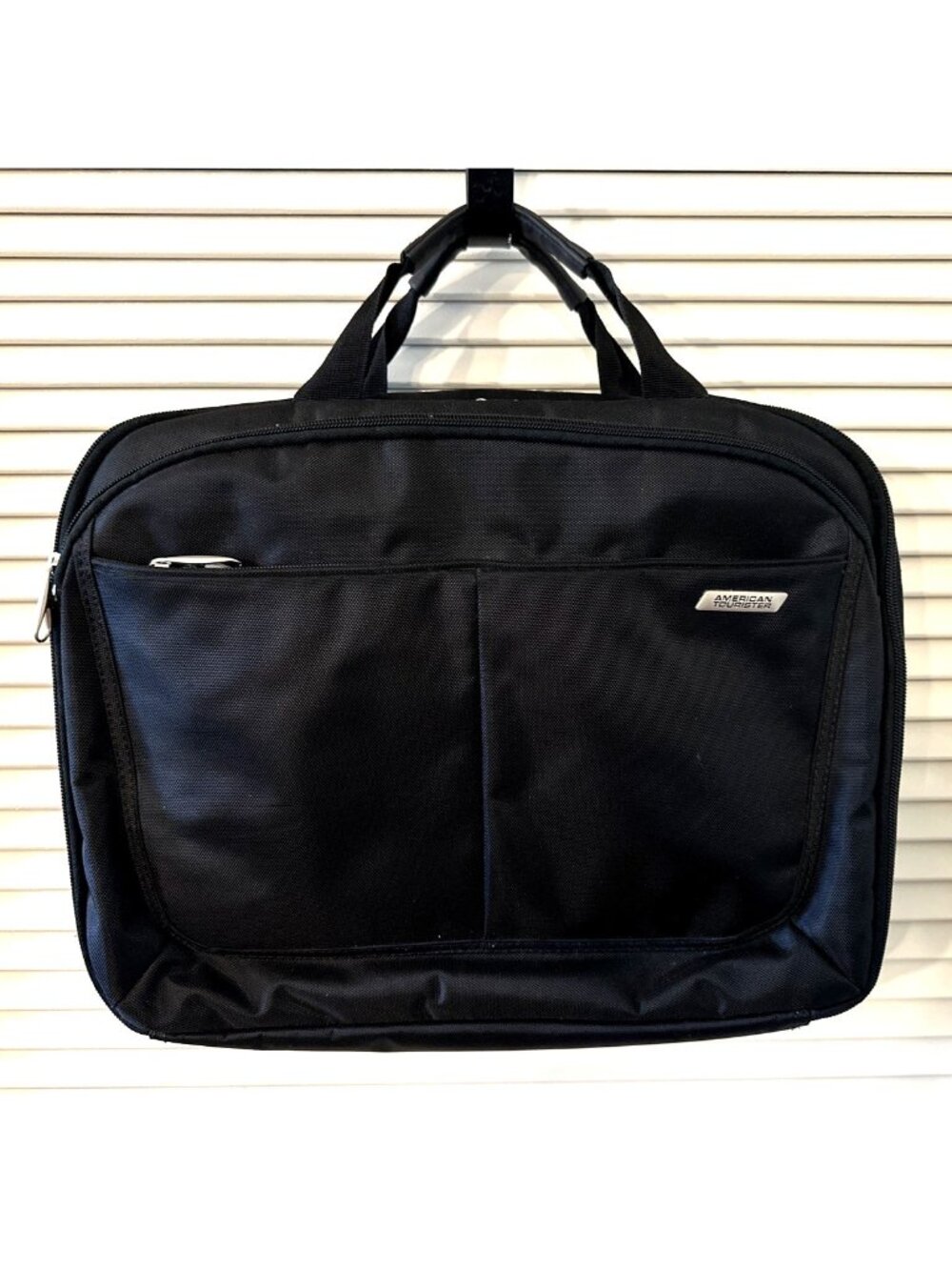 American Tourister Laptop Bag Zip Work Business Carry On Travel Black 17" x 12"